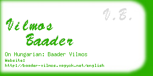 vilmos baader business card